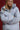 Gray-blue elongated quilted jacket with insulation