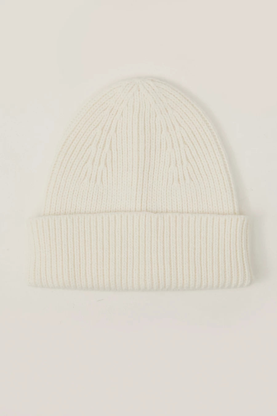 Knitted woolen milky beanie hat