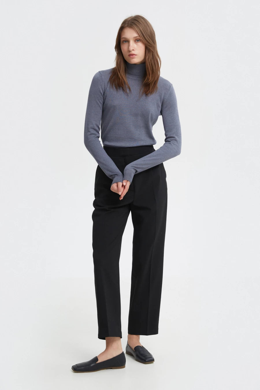 Basic knittet grey turtleneck