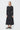Black viscose midi dress with polka dot print
