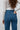 Elongated wide leg jeans of blue denim