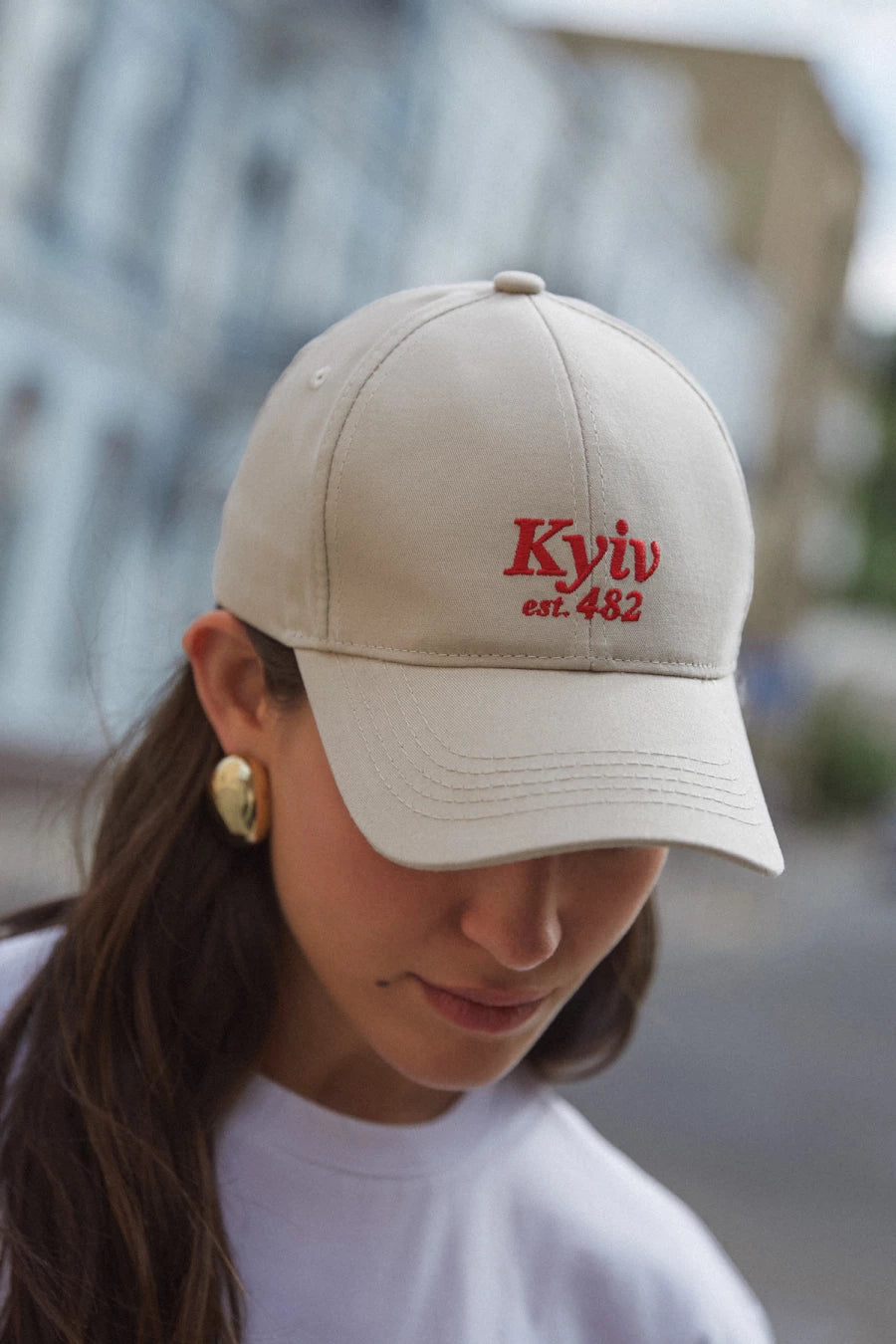 Milky baseball cap "KYIV"