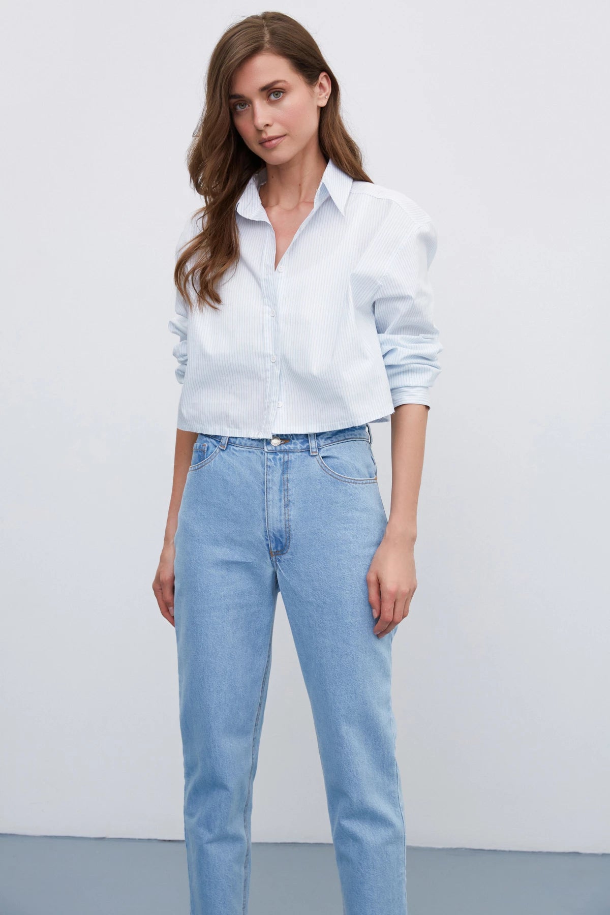 Mom fit jeans in lignht blue denim