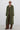 Olive green trench coat made of water-repellent cotton