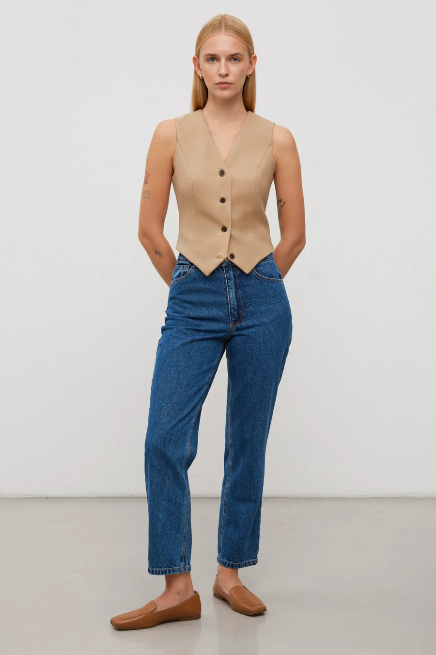 Blue mom fit jeans