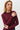 Burgundy asymmetric cotton jumper